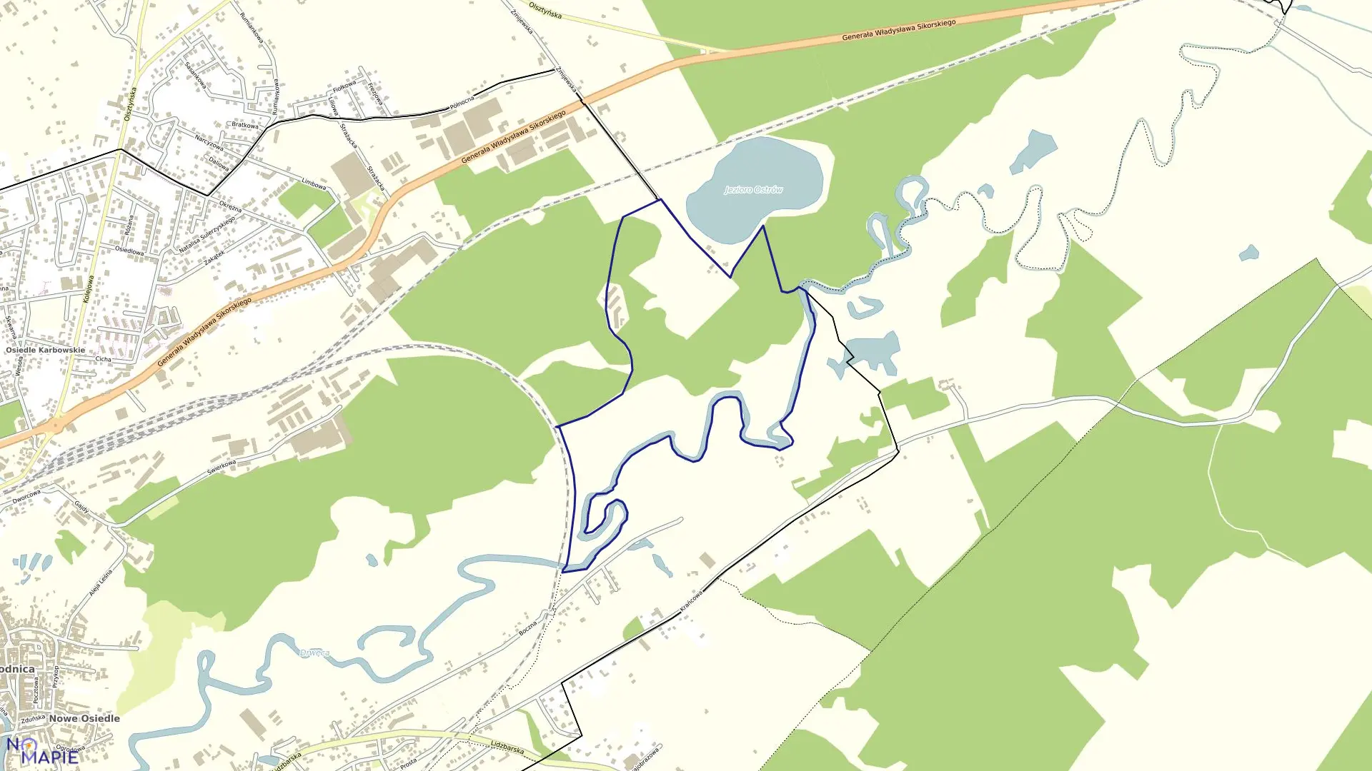 Mapa obrębu BRODNICA-18 w mieście Brodnica