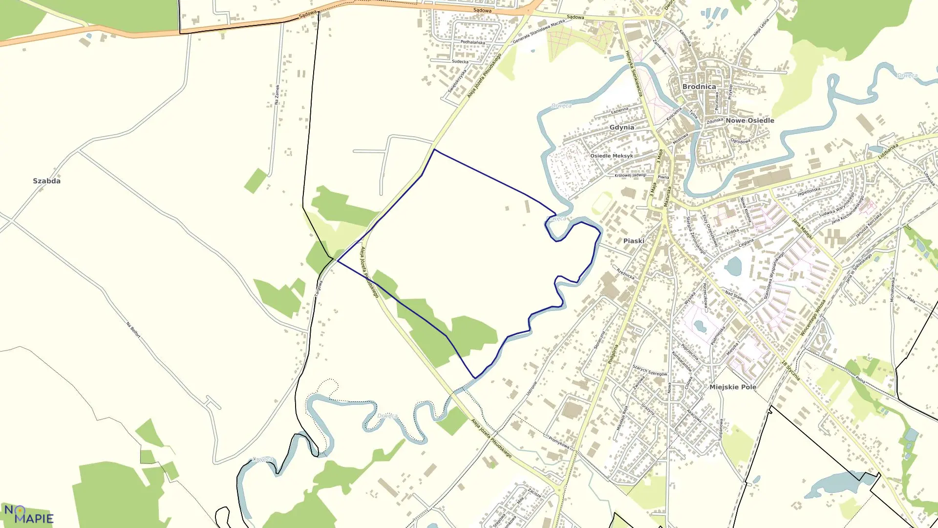 Mapa obrębu BRODNICA-25 w mieście Brodnica