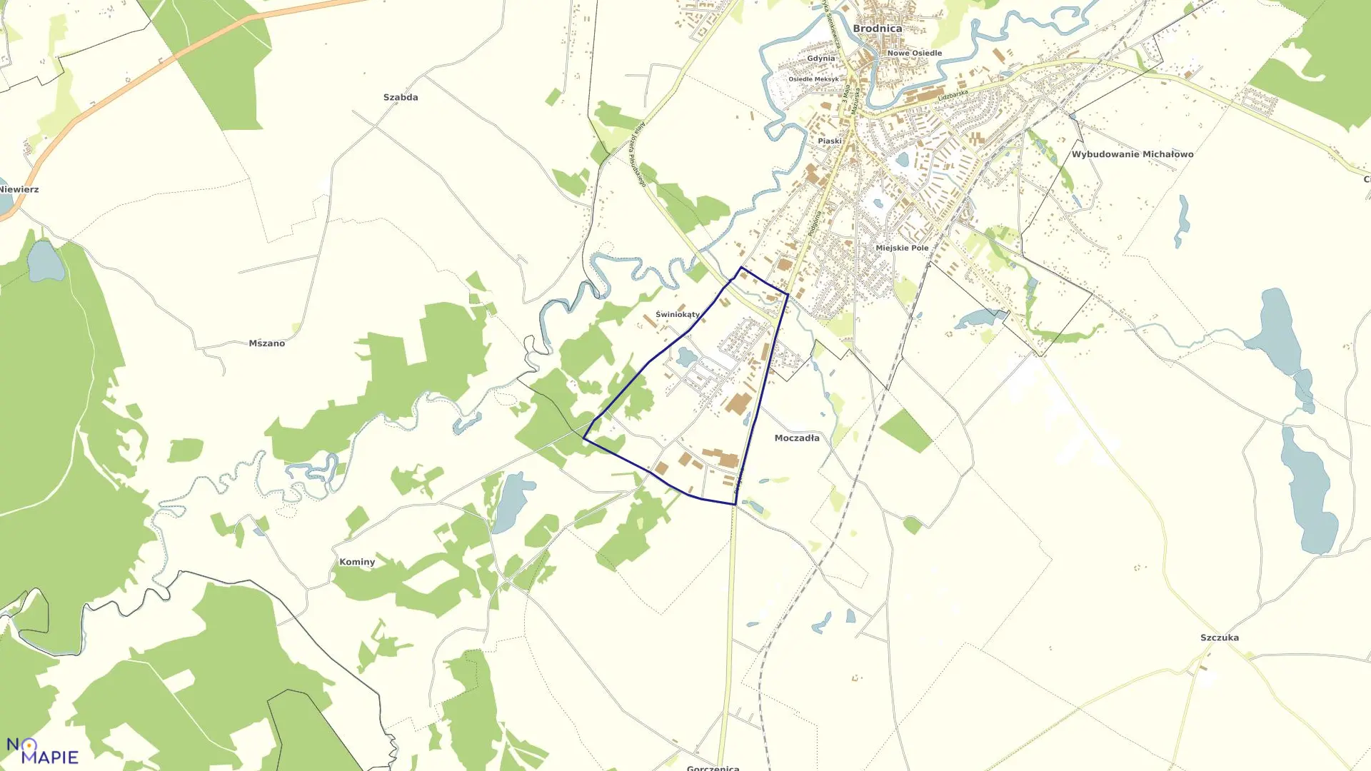 Mapa obrębu BRODNICA-28 w mieście Brodnica